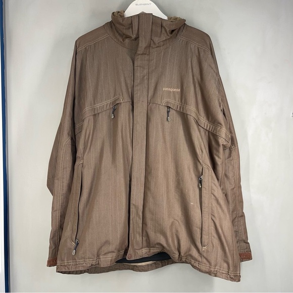 Patagonia Mens Rubicon Sidewall Shell Ski Snow Jacket Brown Large Winter SZ XL - Picture 2 of 16